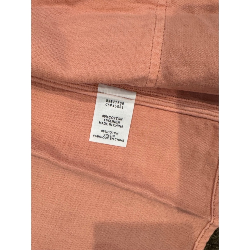 Sandrine Rose Petal Pink Cotton Linen Utility Jacket Blazer M - Picture 3 of 10